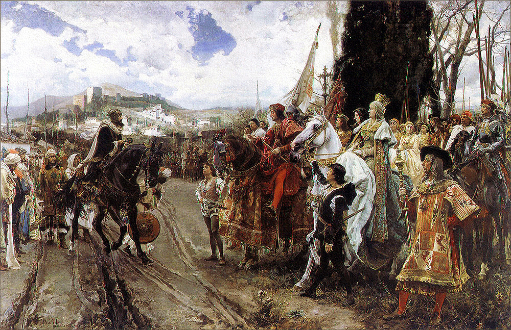 Resa di Granada, 1492, dipinto di Francisco Pradilla Ortiz