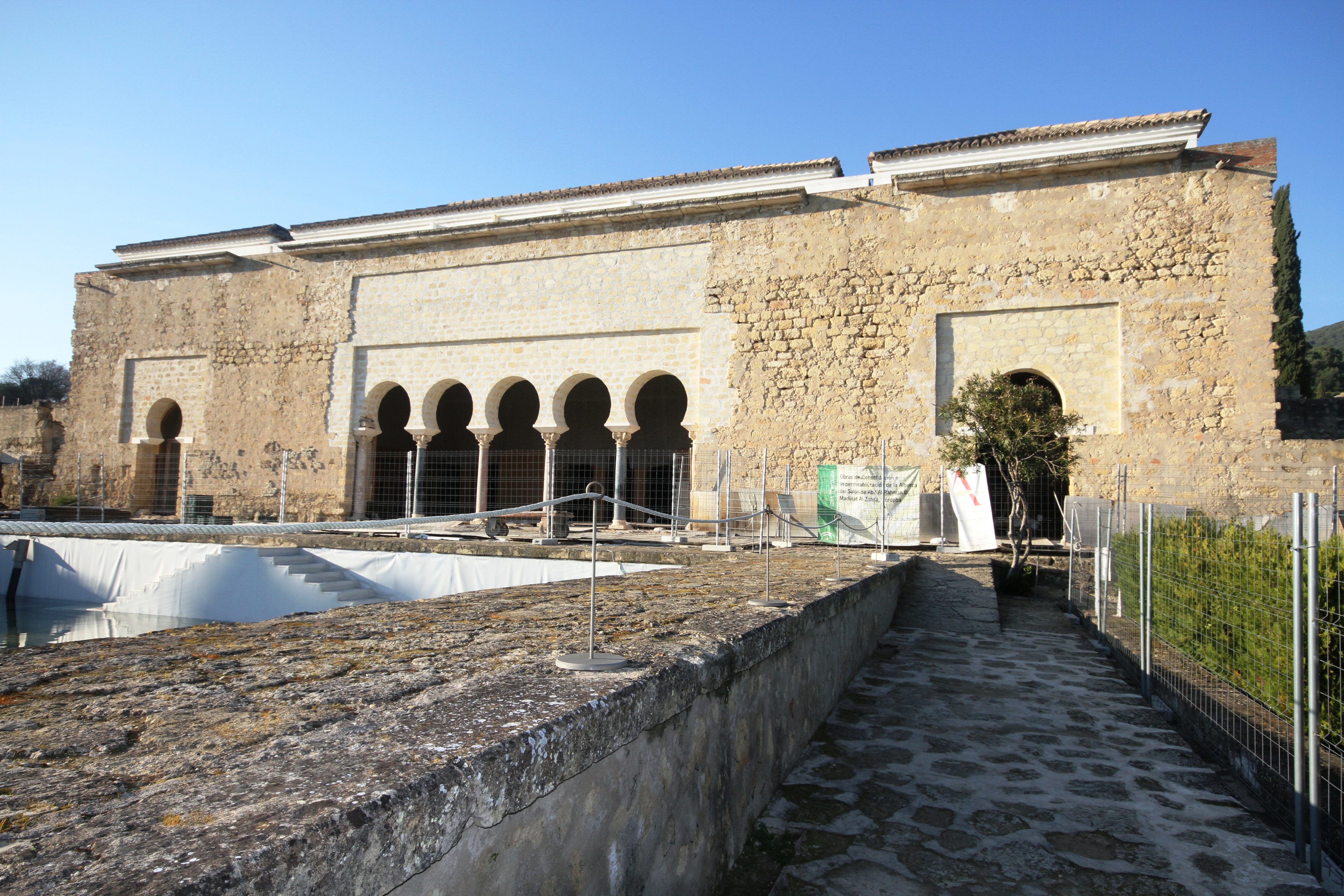 Reception hall of Abd al-Rahman III at Medina Azahara palace-city